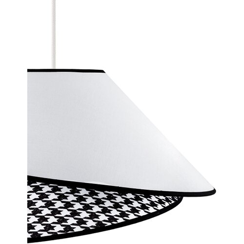  Duolla - Luster na sajli COCO 1xE27/40W/230V prečnik 50 cm bela/crna Slike