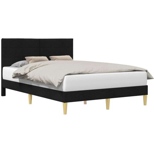  Okvir za krevet s uzglavljem Crna 140 x 200 cm tkanina - Crna 140 x 200 cm Slike