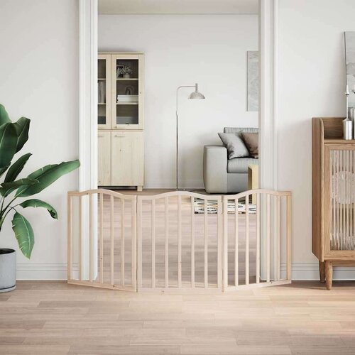 vidaXL Vrata za pse s 3 panela sklopiva 150 cm od drva topole Cijene