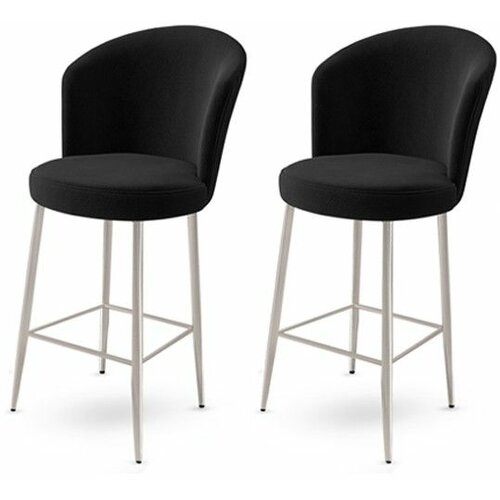 HANAH HOME alte - black, chrome blackchrome bar stool set (2 pieces) Slike