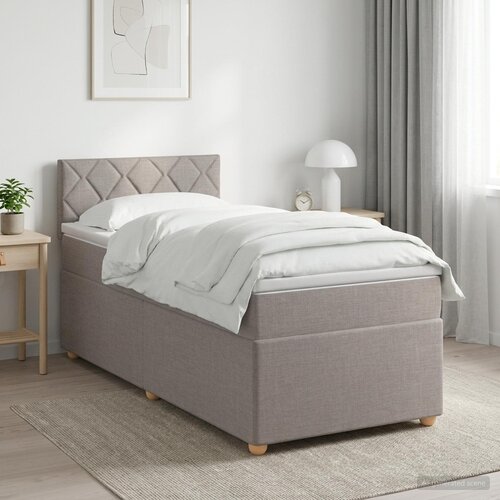  Boxspring krevet s madracem Sivosmeđa 100 x 200 cm Tkanina Cene