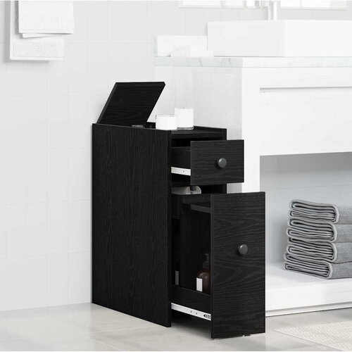  Set namje&amp;scaron;taja za kupaonicu Zidne Crni hrast 80 x 18 x 60 cm Slike