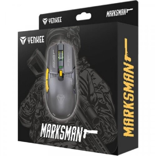 Yenkee YMS 3600BK, MARKSMAN, modular wired gaming mi&amp;scaron;, USB, 6 tas. Slike