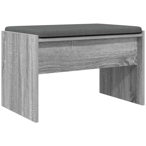  Klupa za hodnik s jastukom Siva Sonoma 60 x 38 x 46 cm Slike