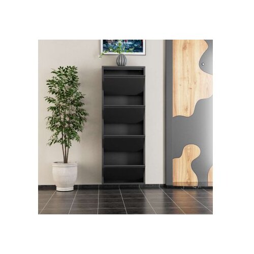 Hanah home ormar za cipele 4 piece metal anthracite Slike
