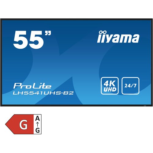 Iiyama Monitor LH5541UHS-B2, 55&amp;quot;, 4K UHD, 24/7, Crni Slike