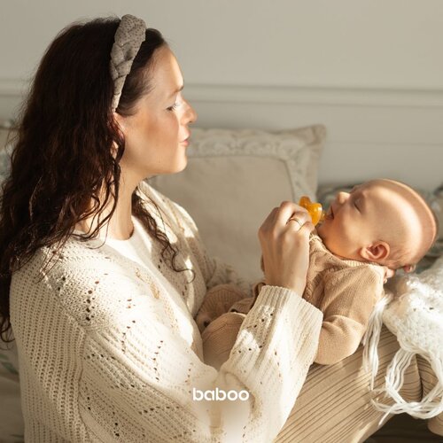 Baboo Soothers Round Latex duda 0m+ 1 kos Slike