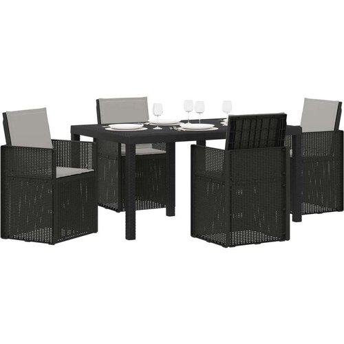  Vrtni set za objed s jastukom 5 pcs Antracit i Svjetlosiva PP Slike