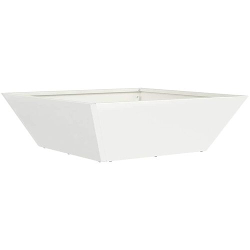  Vrtna saksija Bijelo 50 x 50 x 15 cm Čelična vrata Slike