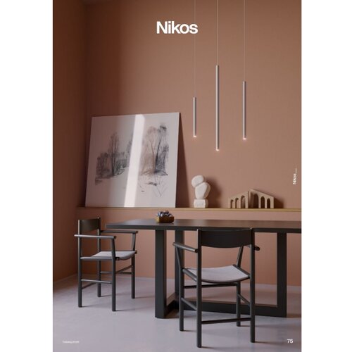 Redo 01-3859 - LED luster na sajli NIKOS LED/8W/230V 3000K CRI 90 preč. 6 cm bela Slike