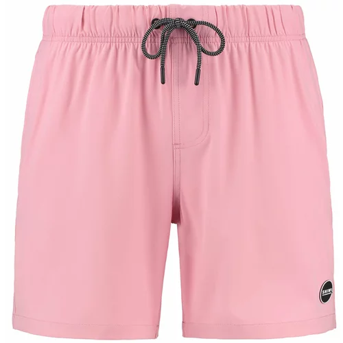 Shiwi Kratke kopalne hlače 'Mike' svetlo roza / črna / bela