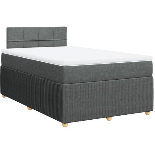 Maison Chic Box spring postelja - Vzmetna postelja z vzmetnico temno siva 120x190 cm blago SL23923, (21891572) Cene