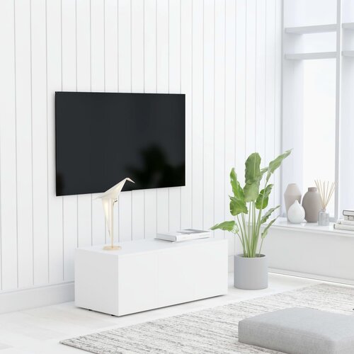 TV ormarić bijeli 80 x 34 x 30 cm od konstruiranog drva Cene