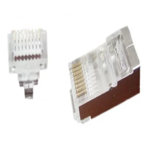  Cat5e Cat6 pass-through modular FTP plug 8P8C, 100 pcs