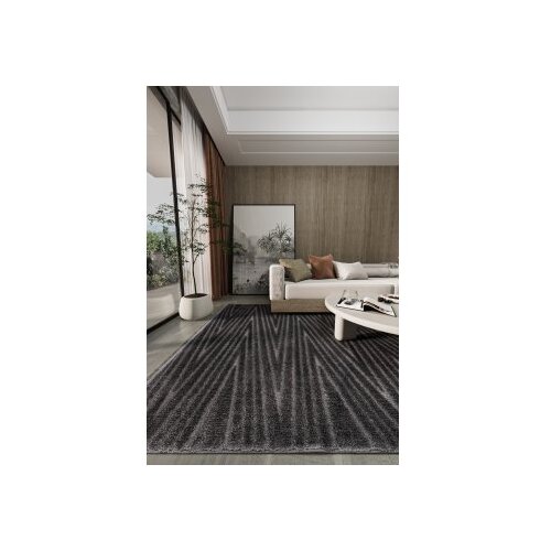 Conceptum Hypnose newyork 3108 anthracite okrugli tepih 120 cm (860BLN3855) Cene