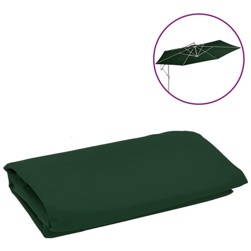 vidaXL Nadomestna tkanina za senčnik zelena 350 cm Cene