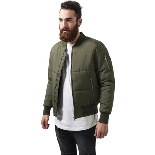 Urban Classics basic quilt bomber jacket olive Cene
