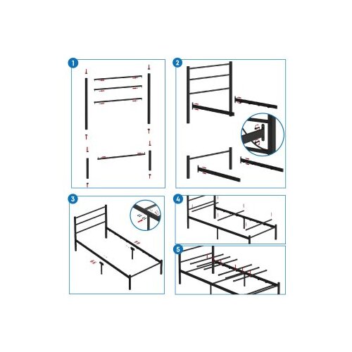 Hanah home krevet basic black 100 x 200 Slike