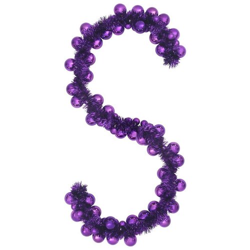 VidaXL Garland od božićnih kuglica Lila 186 cm Polistiren Slike