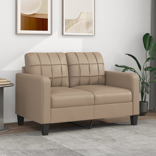 vidaXL Dvosed kapučino barve 120 cm umetno usnje Cene