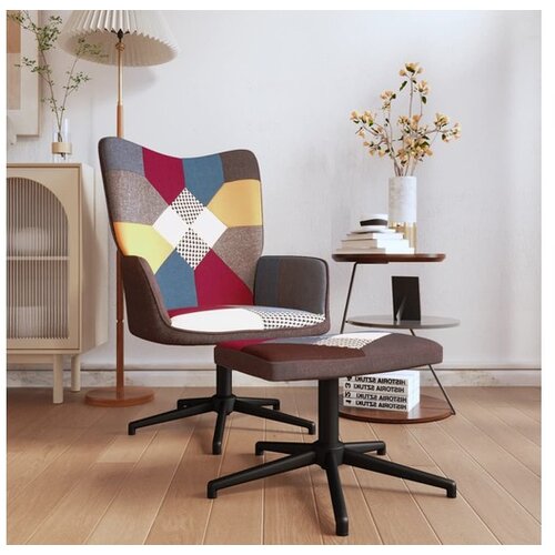  Stolica za opu&scaron;tanje s osloncem za noge patchwork od tkanine Cijene