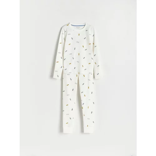 Reserved - Komplet dvodijelne pidžame s printom - krem