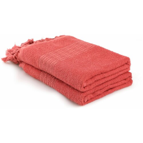  terma - tile red tile red hand towel set (2 pieces) Cene