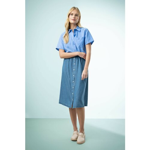 Defacto A-Line Jean Midi Skirt Slike