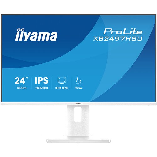 Iiyama ProLite XB2497HSU-W1 računalni monitor 60,5 cm (23.8&amp;quot;) 1920 x 1080 pikseli Full HD LED Bela Slike