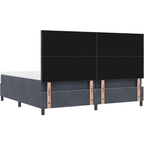 Box Spring Krevet s Madracem &amp;amp;amp Klupom Tamno Siva 200x200 cm Bar&amp;scaron;un Slike