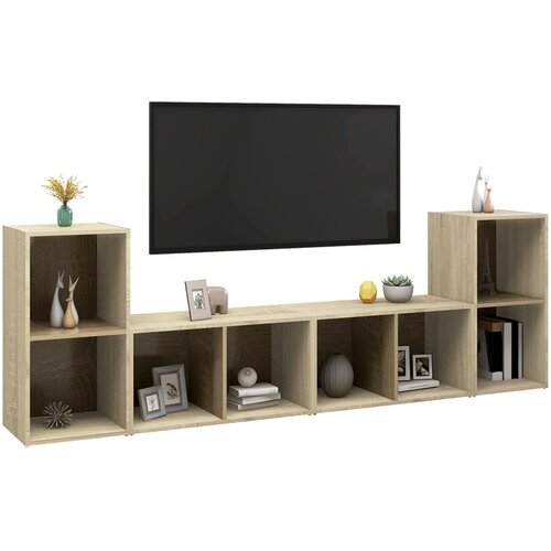  ormarići 4 kom boja hrasta 72x35x36,5 cm konstruirano drvo Slike