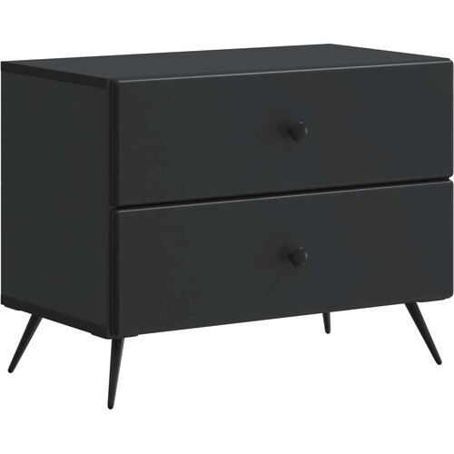  Noćni ormar Crna 62 x 34,5 x 47,5 cm Konstruirano drvo Slike