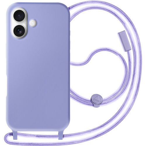 AVIZAR Soft touch Silikonsko ohišje z vrvico Lavender za iPhone 16, Lavanda, (5000011657) Cene