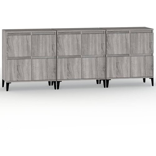Maison Chic Komoda - Predalnik 3 kosa siva sonoma 60x35x70 cm inženirski les, (21721865) Slike