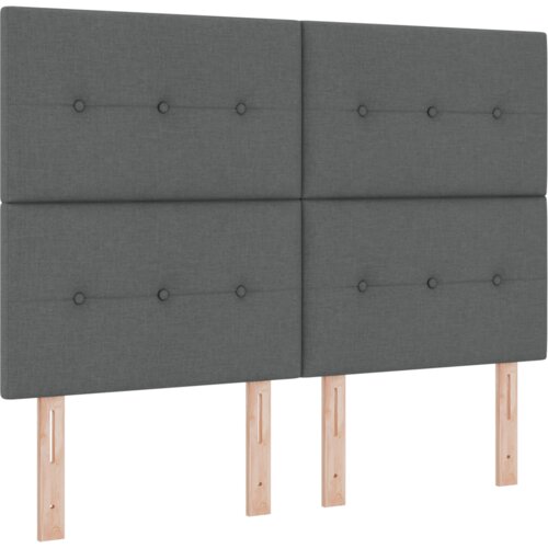 Box Spring krevet s madracem - Tamno siva 160x200 cm tkanina Slike