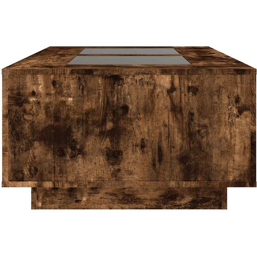  Stolić s beskonačnim LED svjetlima boja hrasta 116x69x40 cm Slike