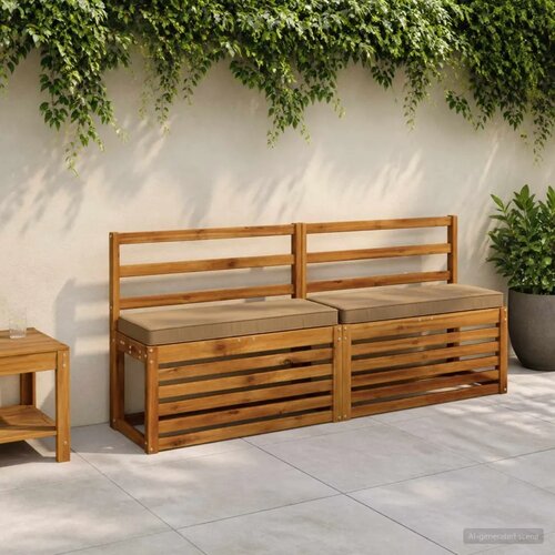  Jastučići za klupe - 2 dijela VUGHT 2 pcs 100% poliester - Taupe (poliester) 80 x 30 cm 2 Cijene