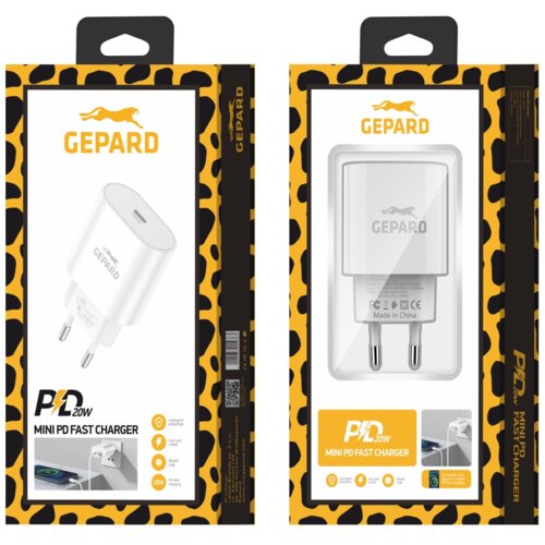 Gepard EU39 hišni adapter polnilec 220V pd 20W vhod type c pd 3.0 - original (eu blister) bel Cene