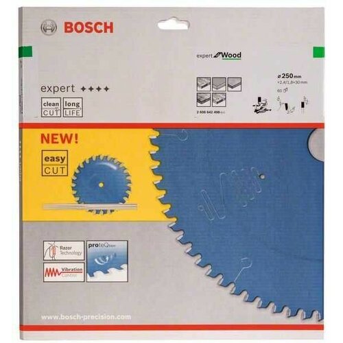 Bosch list kružne testere expert for wood 2608642498/ 250 x 30 x 2/4 mm/ 60 Slike
