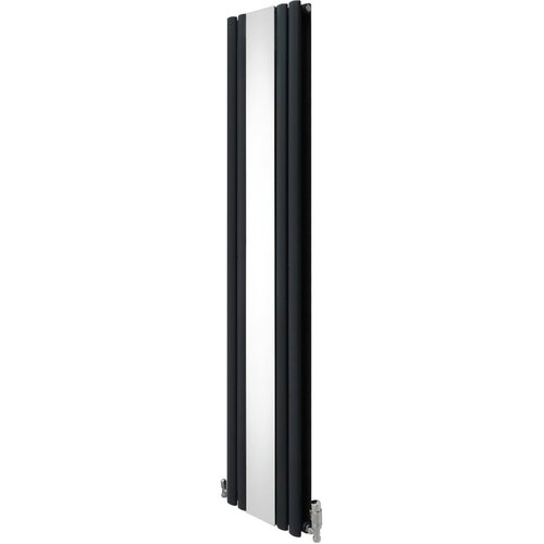 Monster radiator z ovalnim ogledalom in ventili - 1800 mm x 380 mm - antracitno siva, (21569795) Slike