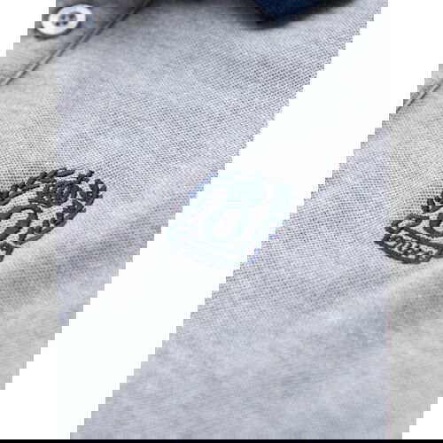 Ombre Men's polo shirt with colorful accents - gray melange Cene