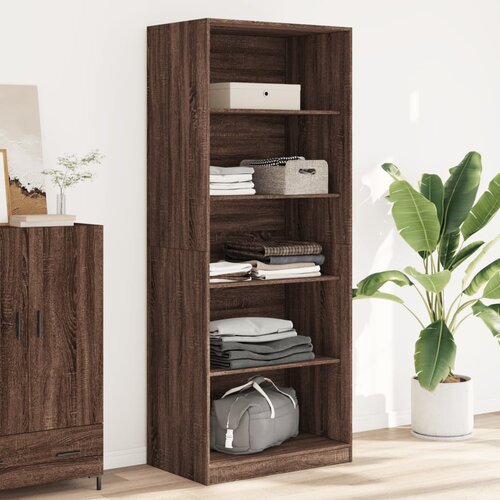  The Living Store Garderobna omara rjavi hrast 80x50x200 cm inženirski les - Garderobna Omara, (21497259) Slike