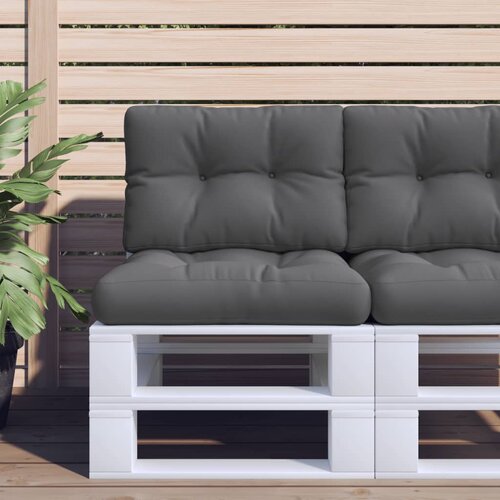 VidaXL Blazina za kavč iz palet antracitna 50x40x12 cm Slike