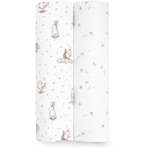Aden+Anais essentials komplet 2 pelene za povijanje iz bambusa 112x112 healing nature Slike