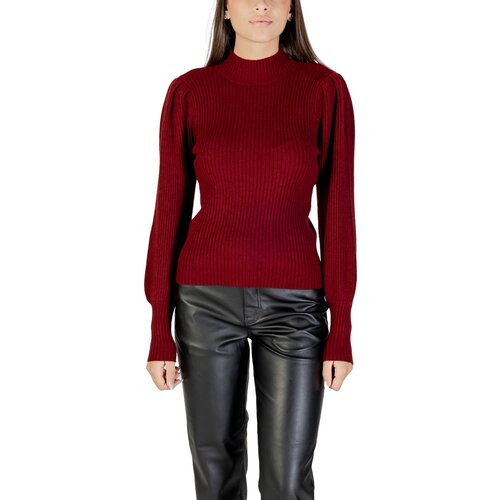 Only Puloverji ONLKATIA LIFE L/S HIGHNE PULL KNT NOOS 15232494 Rdeča Slike