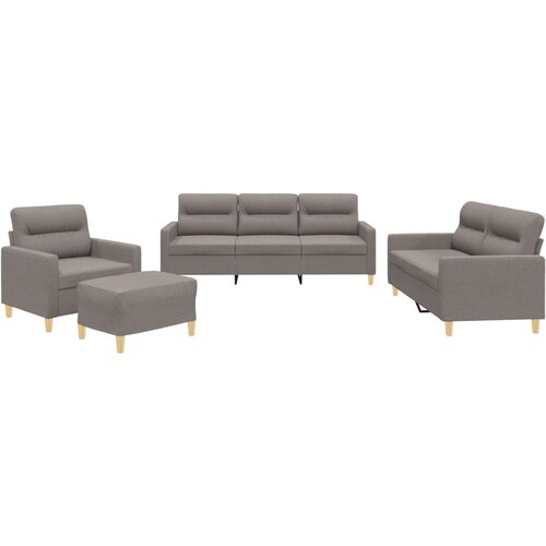 Maison Chic Sedežna garnitura - kavč 4-delna z blazinami taupe blago, (21728303) Cene