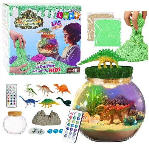 Lean Toys Ustvarjalni komplet za terarij z dinozavri z LED lučko in daljinskim upravljalnikom Cene