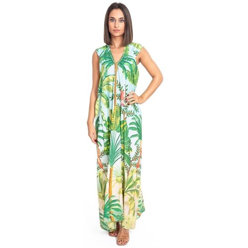 Isla Bonita By Sigris Dolge obleke Dolga Midi Obleka Zelena Cene
