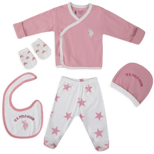 US Polo Assn set za bebe 5/1 roze Slike