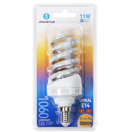 Aigostar LED žarnica - sijalka spiralna E14 B5 11W toplo bela 3000K Cene